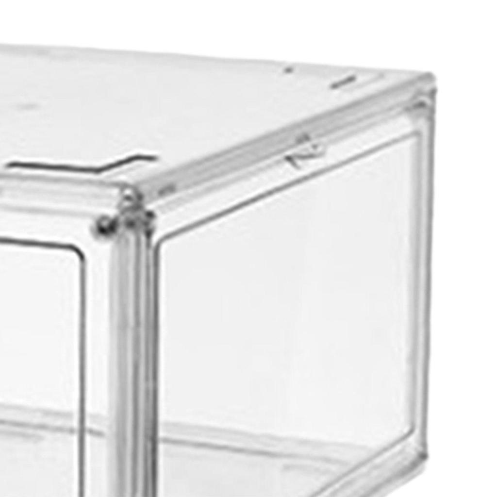 Shoe Storage Box Sneakers Container Magnetic Closure Visible Door Assembly