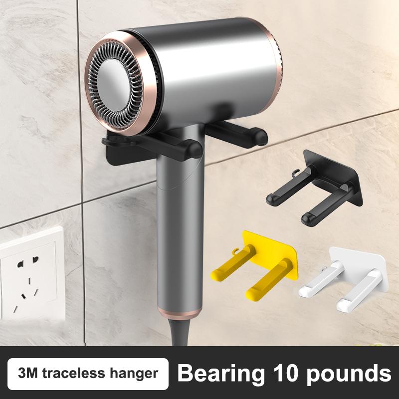 Wall Mounted Hair Dryer Rack Space Aluminum Holder for Bathroom Strong Durable Home Organizer