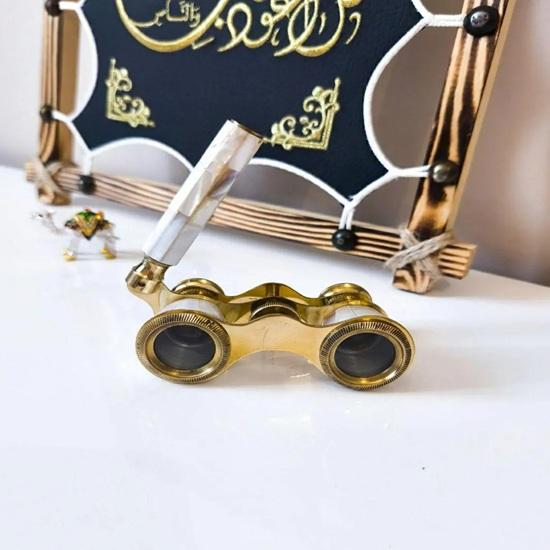 

Vintage Brass Opera Glasses Handcrafted Mother of Pearl Binoculars