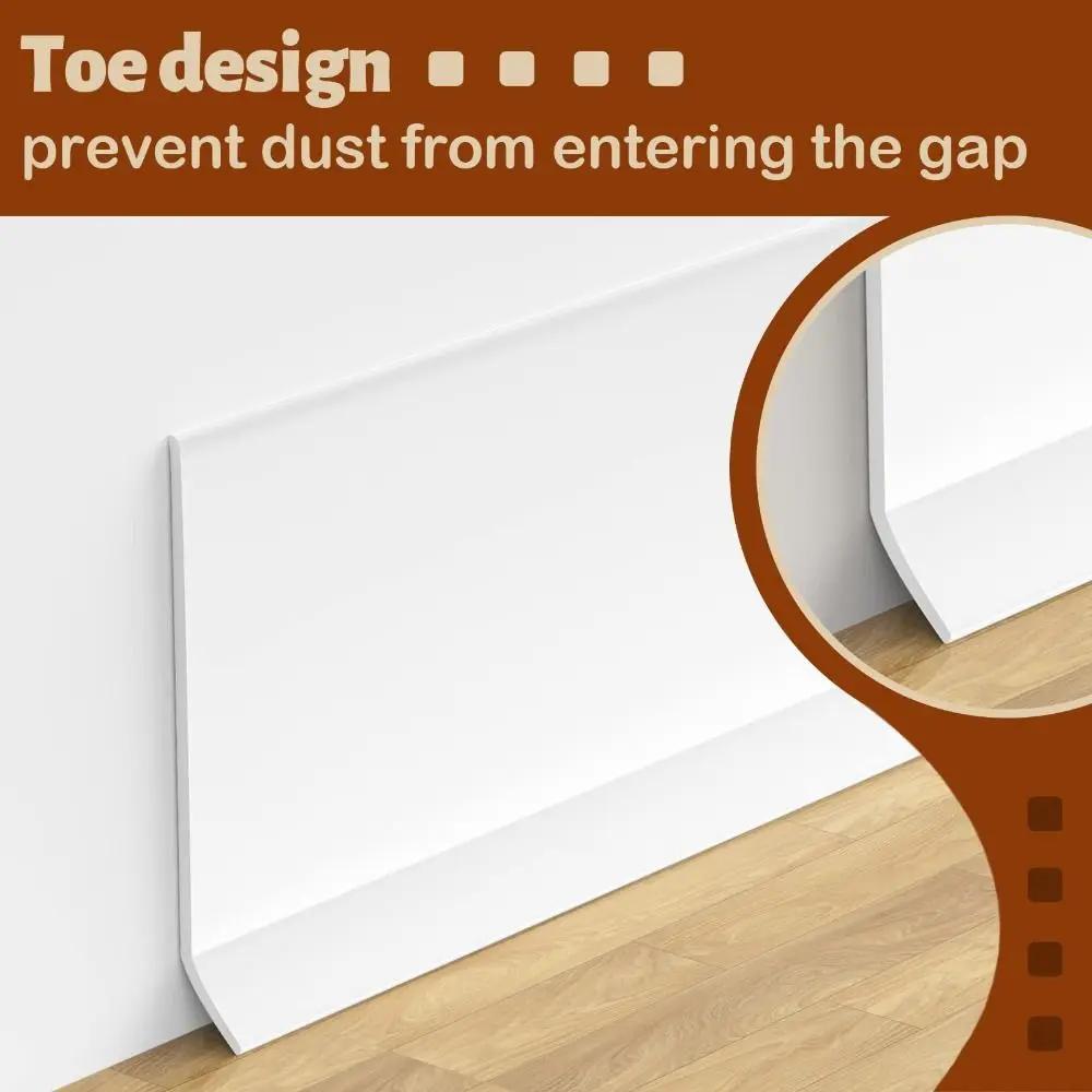 1Roll self-adhesive thick skirting board, PVC waterproof waistline, wall decorative strip