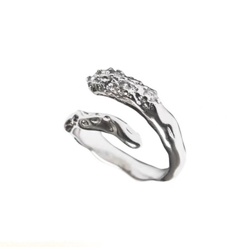 Dazzling Adjustable Copper Snake Ring For Women Fashionable Geometric Design Perfect For Spring 2023