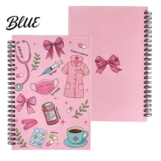 School Writing Notebook Medical Themed Coil Notebook Double Cover Design Thick Ink-proof Paper Doctor Office Supplies Notepad Spiral Bound