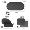 1/5PCS Car Window Sunshade Cover Sun UV Protection Auto Front Rear Black Window Curtain Side Glass Mesh Sunshades Accessories