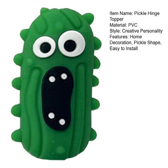 1/3/5Pcs Screaming Pickle Door Hinge Head Decorative Topper Magnetic Emotional Support Pickle Hinge Head Figurine Statue Home Ornament
