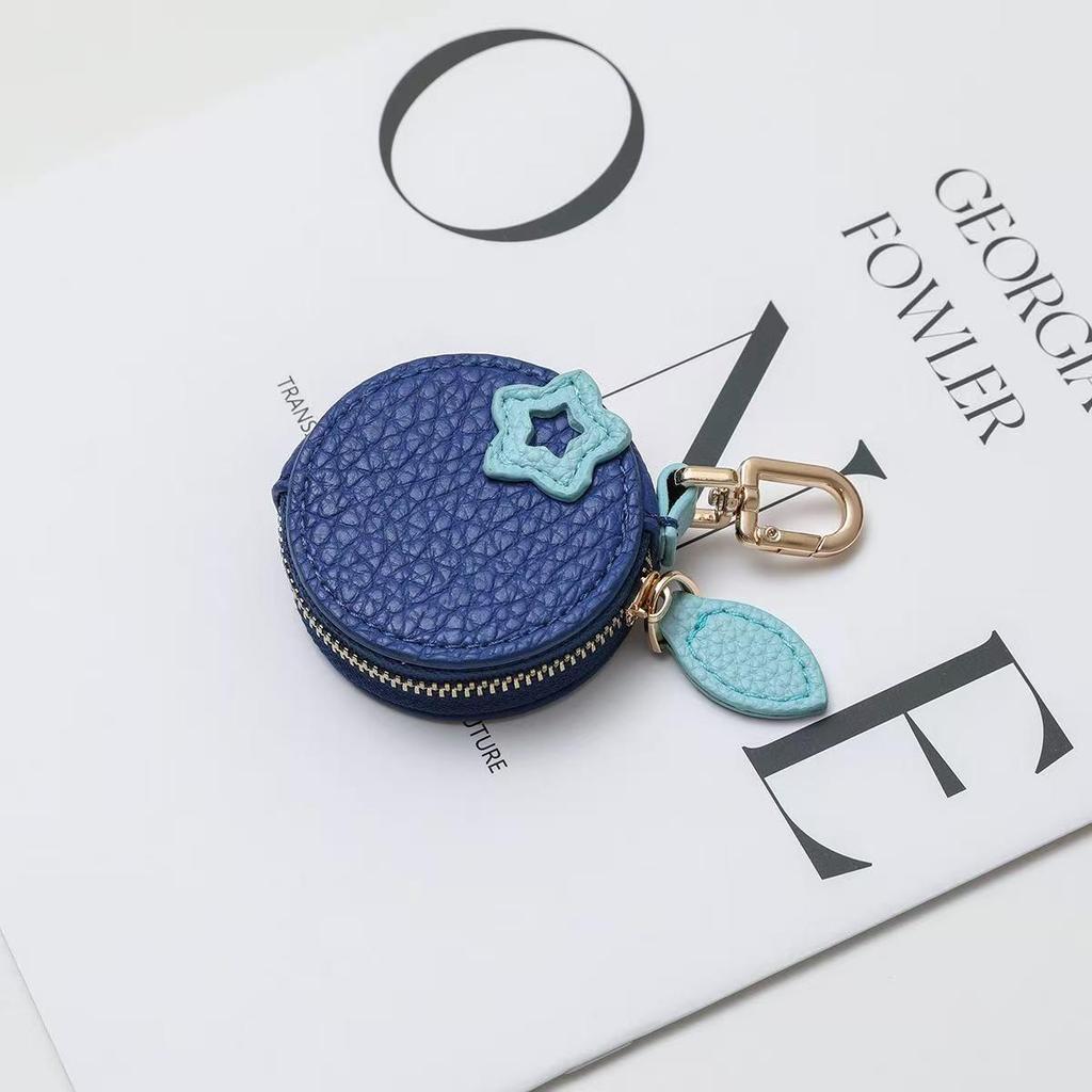 Damen Mode Erdbeere Mini Leder Geldbörse Schlüsselanhänger & Taschenanhänger