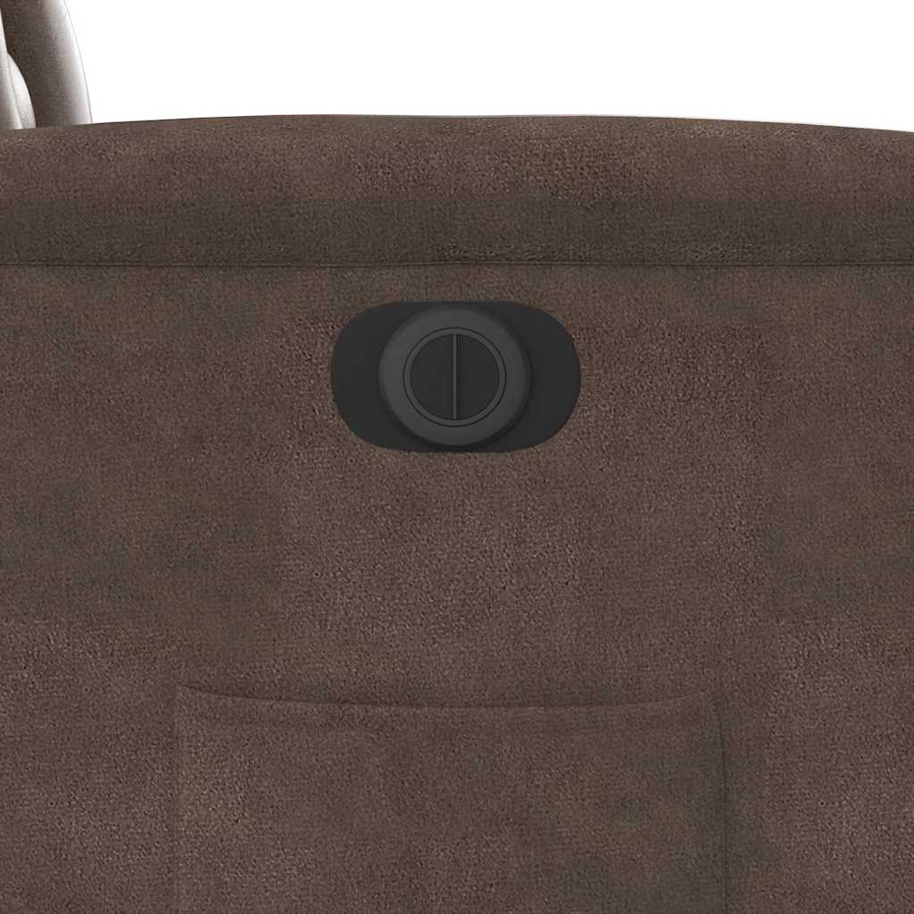 Recliner Chair with Lift Assistance Electric Brown Microfiber Fabric