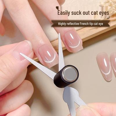 Nail Art Dual-Headed Magnetic Cat Eye Tool with Thickened Cylindrical Magnets