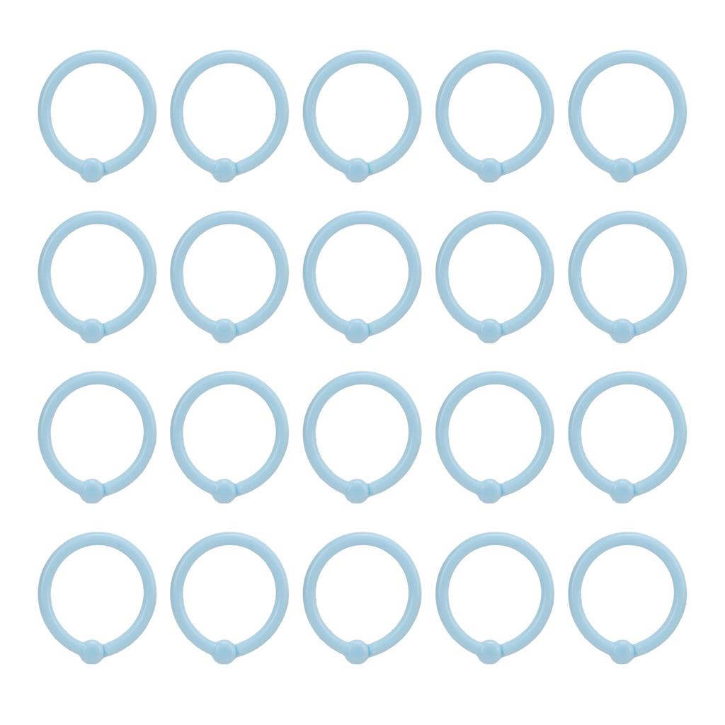 40 Pcs Rings Multifunction Multiple Colors Round Hole Loose Lf Paper Single Rings