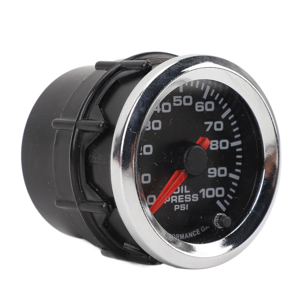 52mm Öldruckanzeige 12V 0‑100PSI Hohe Genauigkeit Öldruckmesser Mit Schrittmotor für Auto Wohnmobil Yacht