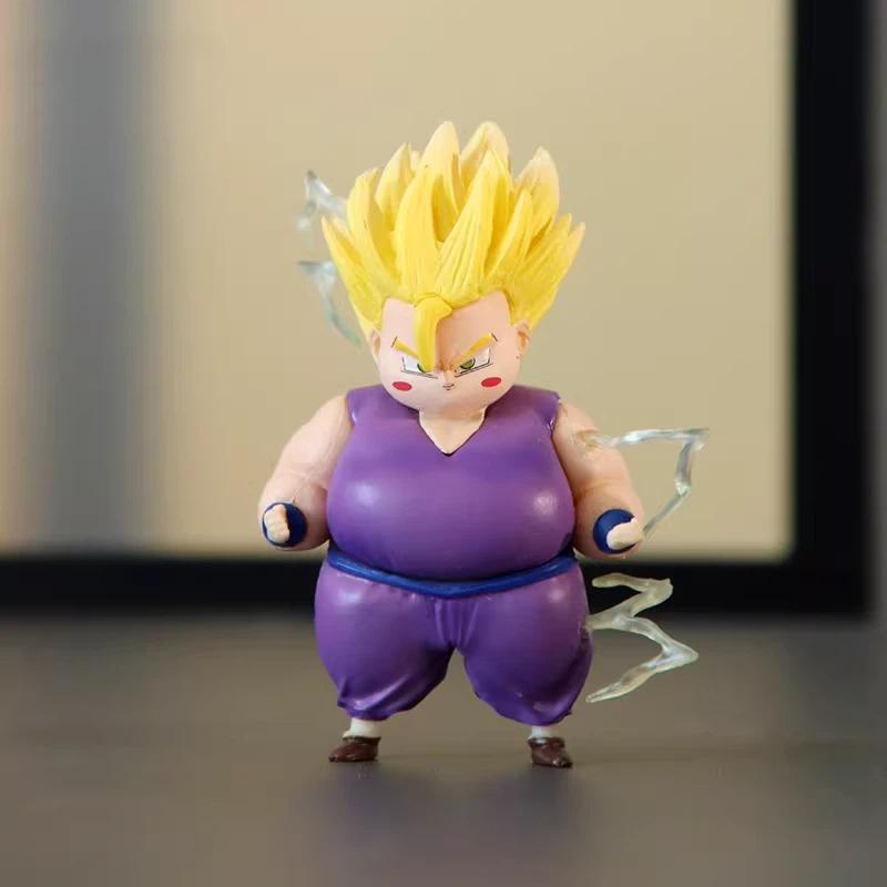 8 Pcs Chubby Dragon Ball Figures Set Chibi Fat Goku Vegeta Frieza Buu Cell Funny Anime Figures Model Desktop Cute Ornament Gifts