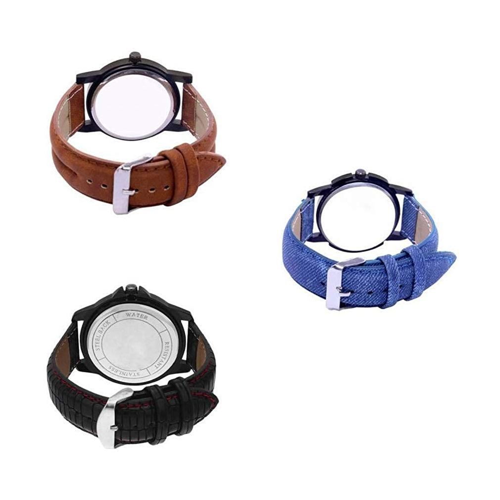 Set Herrenuhren (3 Stück), Armbanduhr für Herren, 3er-Set, RPS FASHION MIT GERÄT VON R