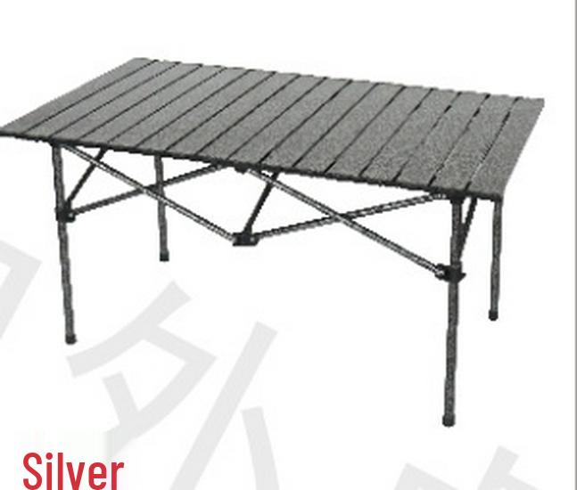 Adjustable Height Portable Folding Camping Table - Egg Roll Design