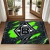 Borussia Mönchengladbach Design Crystal Velvet Rug Soft Decorative Mat for Bedroom Entrance