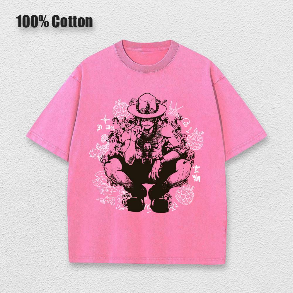 2025 Washed Printed Vintage T-Shirts Street Hip Hop Retro Punk T Shirt Women Harajuku Casual Cotton Short Sleeve Acid Wash Top