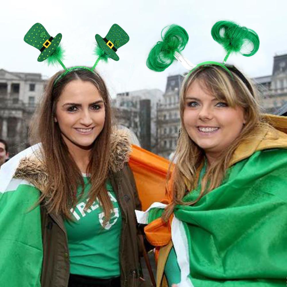 Patricks St Colorful Day Irish Themed Headband Featuring Adorable Design Shamrock