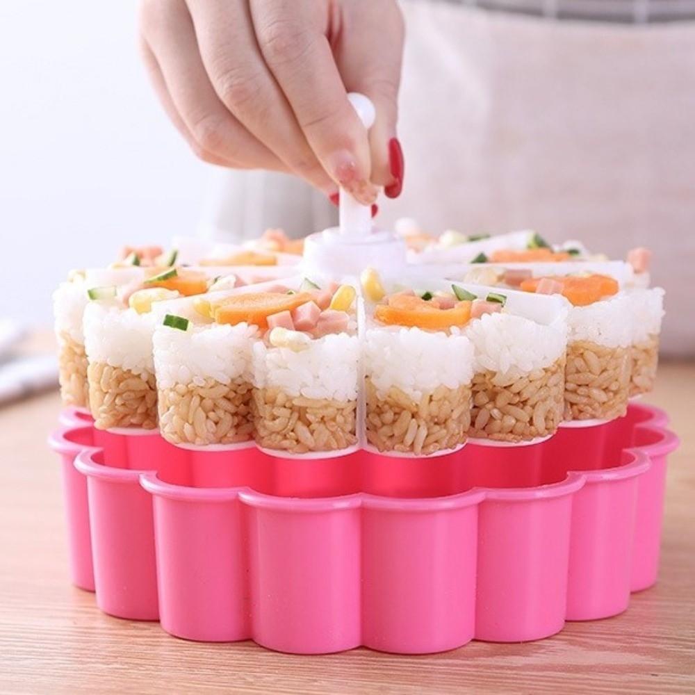 Plastic Sushi Rice Roller Mold Handmake Rice Ball Mold Vegetable Roll Press Mold Pudding Rolls