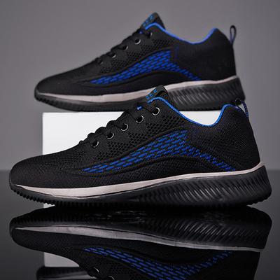 Frühlings- und Herbst-Herrengroßformat Flying Weaving Meeting Ultraleichte Sportschuhe Slow Travel-Schuhe