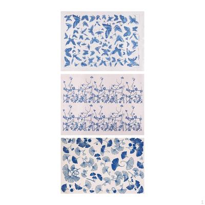 3 Pieces Underglaze Transfers Decals for Pottery Enamel Decals,Gifts, Handcrafted Easy To Use