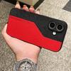 Luxury Double Color Leather Pattern Phone Case for iPhone 16 15 14 13 Pro Max PU Shockproof Cover