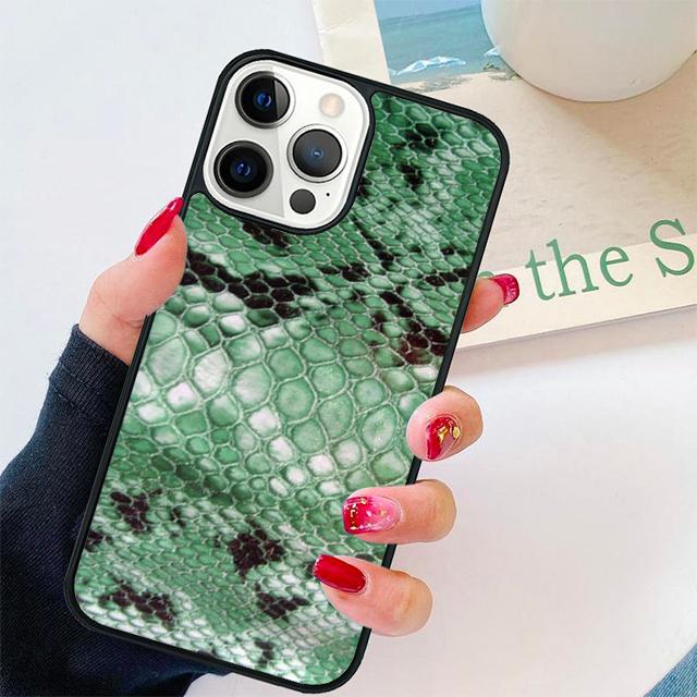 Snake Skin Phone Case Cover For iPhone 17 Air 15 16 14 13 12 Pro Max 11 Pro Max Plus Coque Shell