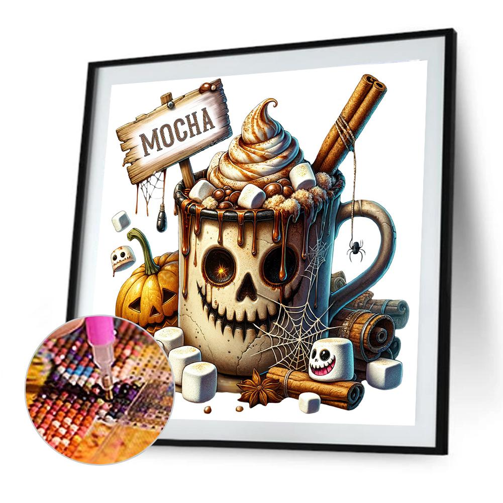 40x40cm Halloween Dessert 5D DIY Full Drill Round Diamond Painting Kit Decor