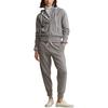 Polo Ralph Lauren Logo Embroidered Zipper Hoodie Loose Fit Long Sleeve Sweatshirt Women sweatshirt Gray WMPOKNINFB20705-020