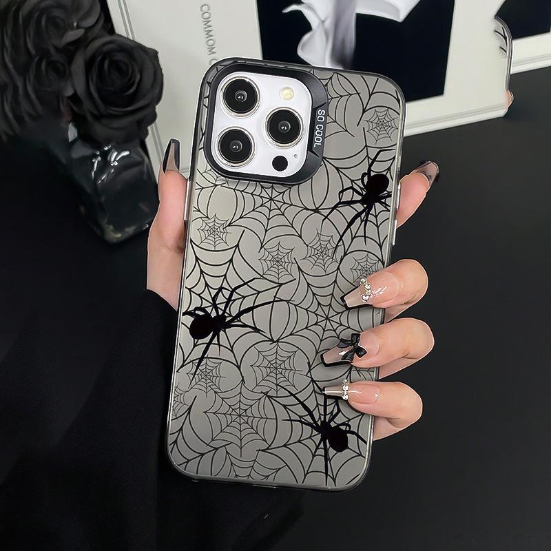 

Чорний чохол-павук для iPhone 16 e 15 14 13 12 11 Pro Max Mini Plus X XR XS SE 2020 2022 Coque Funda iPhone XS