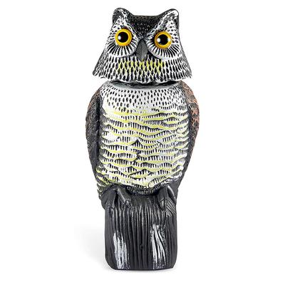 Simulated Owl Garden Bird Repellent 360 Degree Rotation Shaking Head Owl Bait