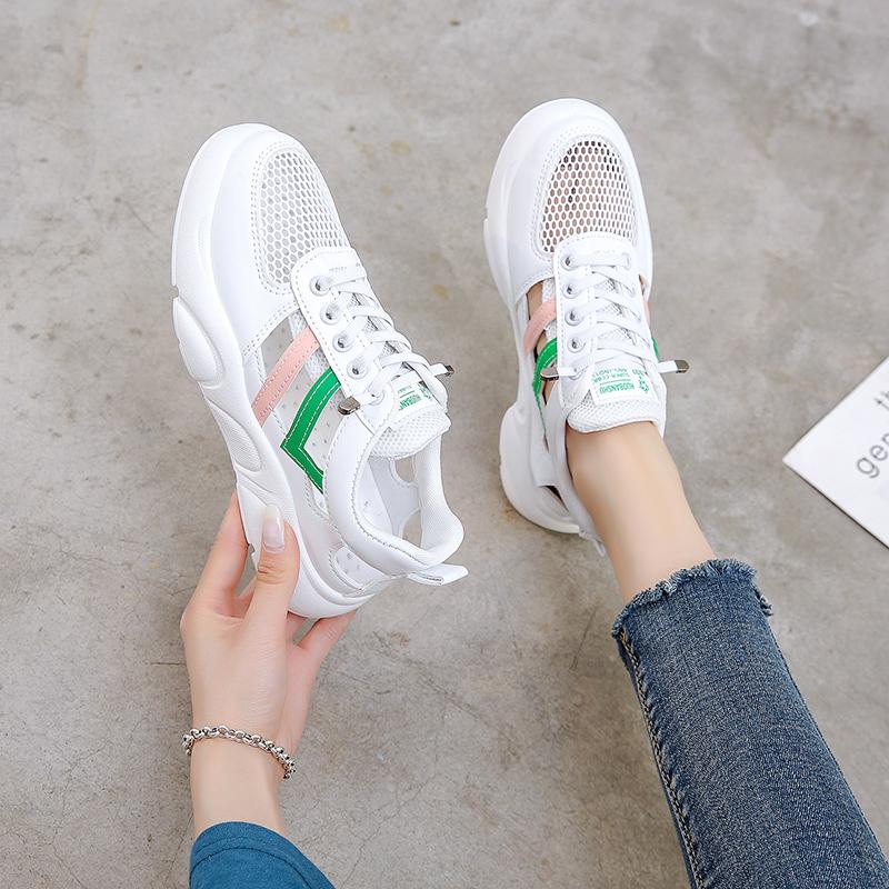 Fashion Women Sneakers 2024 Platform Casual Shoes Fashion Mesh Breathable Sneakers Lightweight Waling Shoes