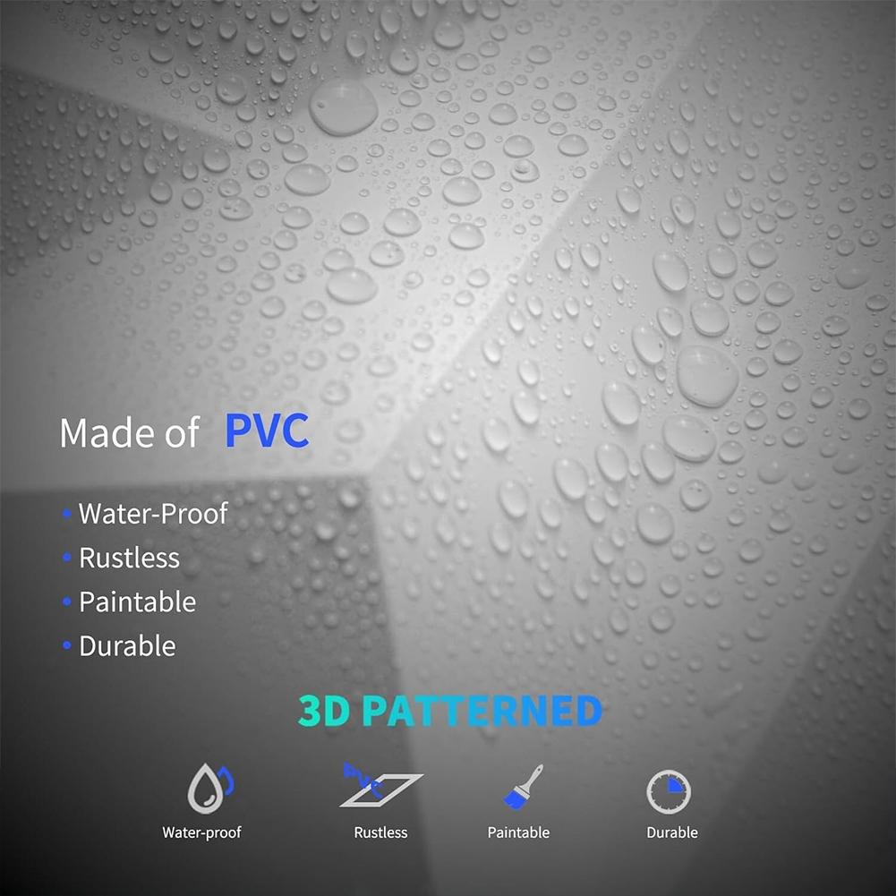 50/100Pcs PVC Accent Textured Wall Panels 30x30cm Mural Tile Panel Mold 3D Wall Paper Decoration Stickers for Room TV Background