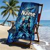 Custom Name Personalized Final Fantasy Print Beach Towel, for Trip Camping Beach Party Home Decor, Birthday Gift for Family & Friends