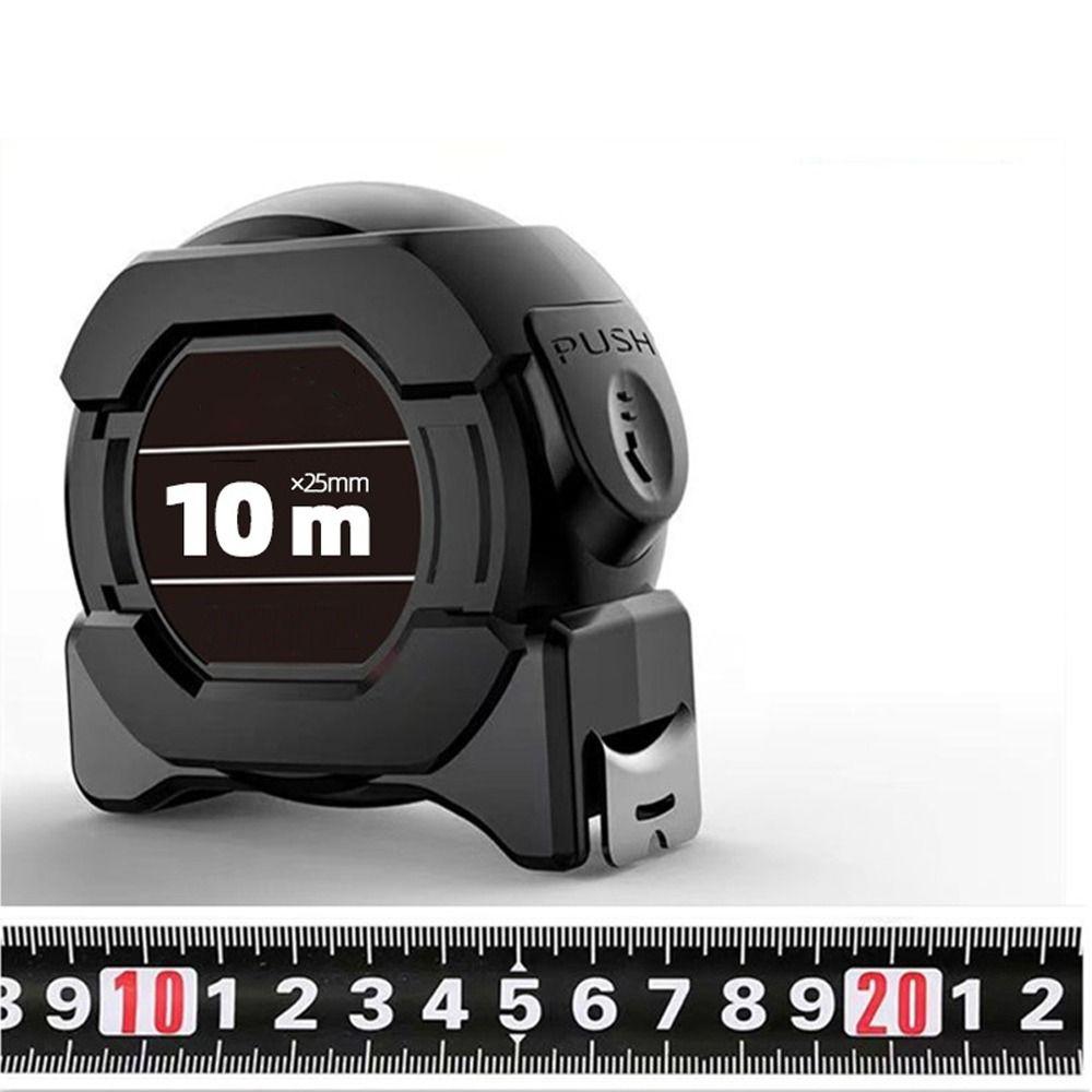 

Портативная износостойкая утолщенная флуоресцентная рулетка стальная измерительная лента 10mx25mm чёрный/белый