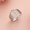 Flower of Life Rings Stainless Steel Sacred Geometry Women Finger Ring Amulet Vintage Jewelry Gift