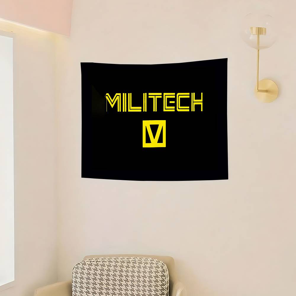 Militech Logo Flags Room Decor Outdoor Decors Personalized Items Flags For Bedrooms Home Funny