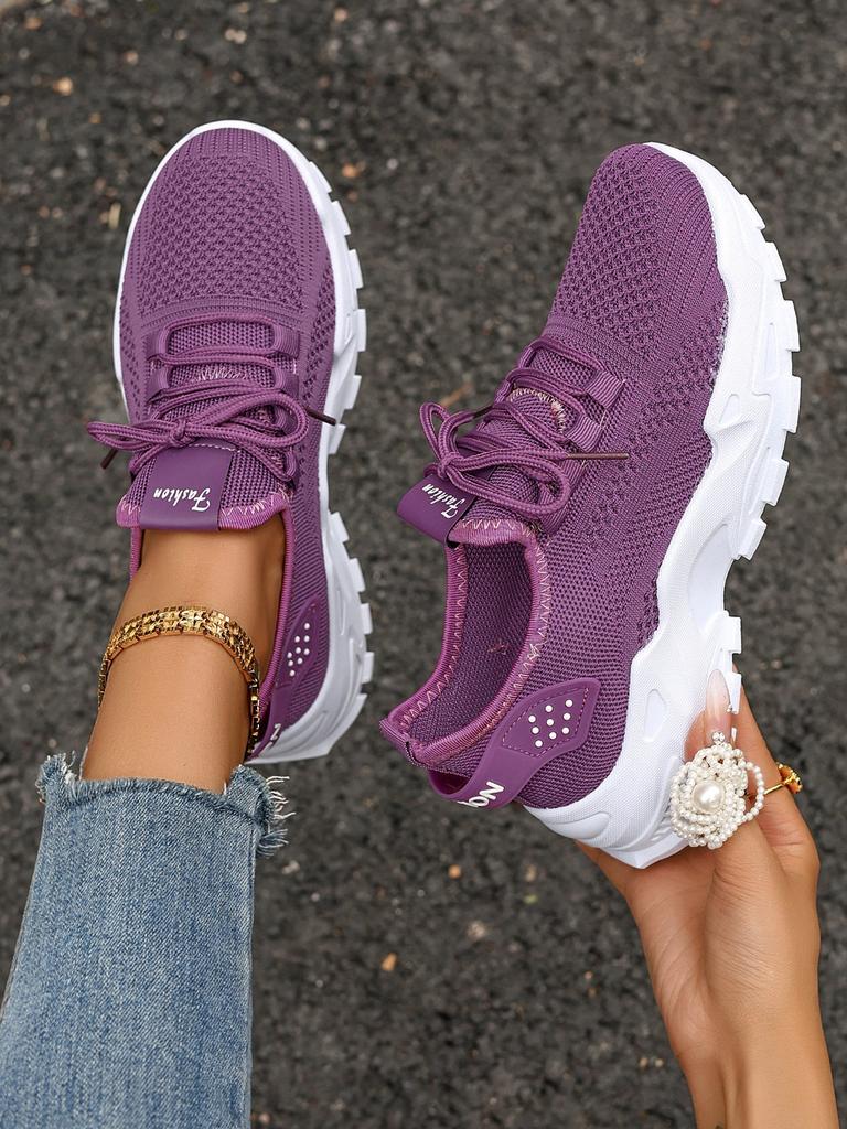 Schuhe Damen beliebt Sommer Damenschuhe vielseitig Sportnetz Einzelschuhe Außenhandel Damenschuhe Fliegenstrick Mesh modisch und atmungsaktiv