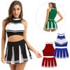2ks Dámské Dospělé Kostým roztleskávačky Jednotné oblečení Crop top bez rukávů s mini plisovanou sukní
