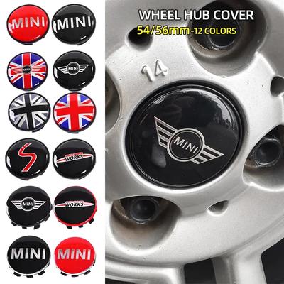 4PCS 54mm 56mm Car Wheel Center Hub Caps Rim Cover Badge Emblem For Mini Cooper One JCW R56 R50 R53 R55 R57 R60 F54 F55