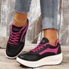 Women Fashion New Vulcanized Shoes Platform Solid Color Flat Ladies Shoes Casual Breathable Wedges Ladies Walking Sneakers