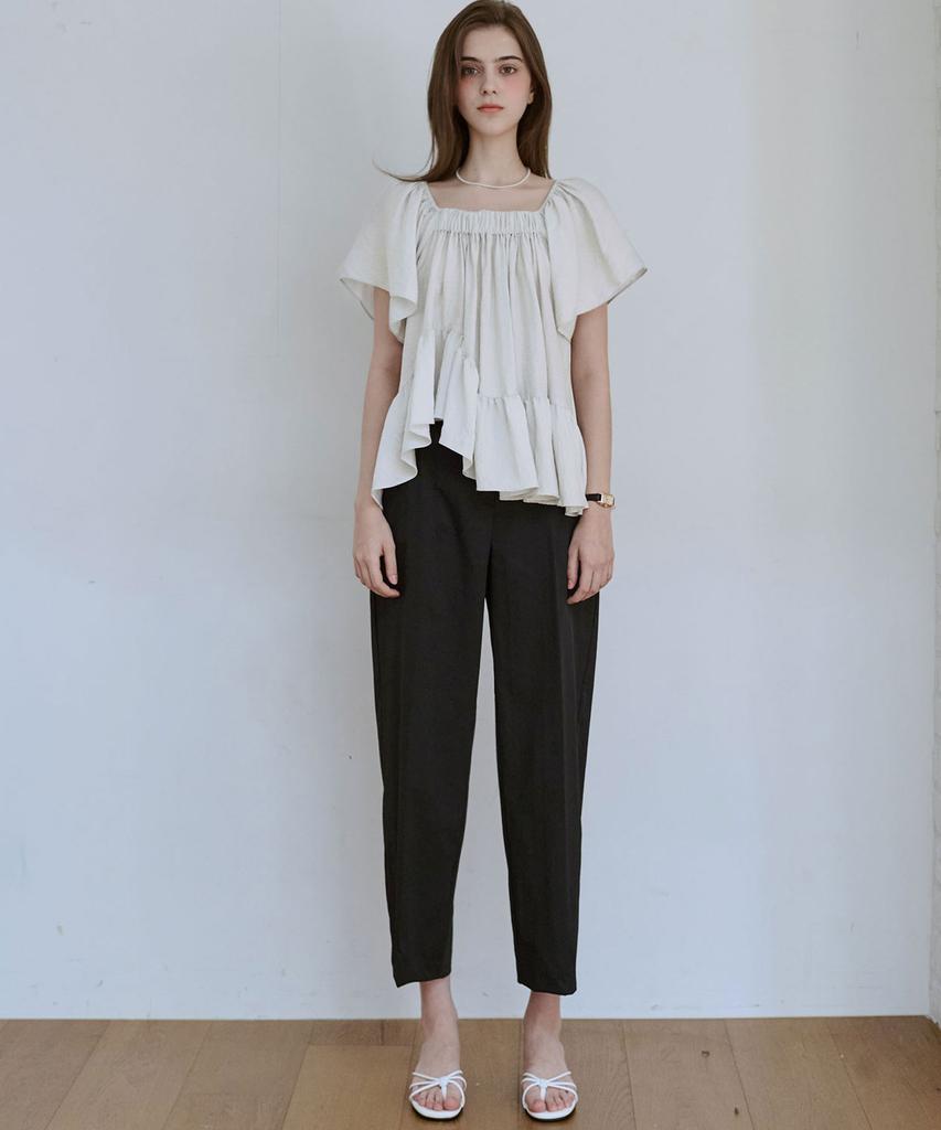 LUSIDA Sein One-Pleat Straight Slacks_3 Colors