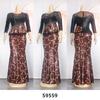 2023 Damen Afrikanisches Pailletten Abendpartykleid