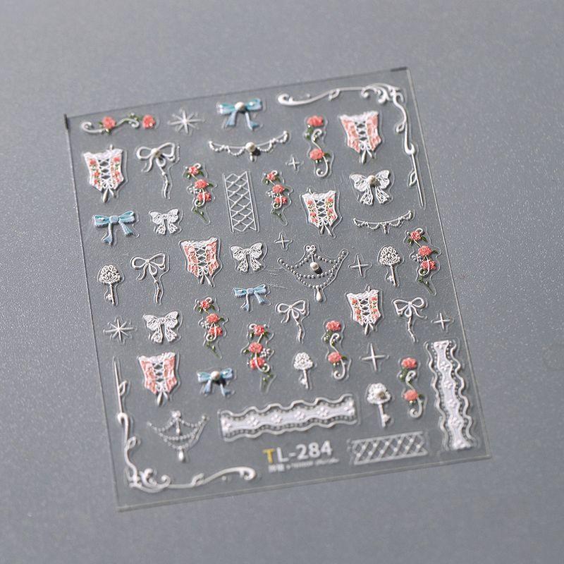 

Season Lace Flower Bow Tie Points Pearl Nail Beauty Stickers Waterproof Nail Sticker Decorative Decals Ornament Tl284 TL284 (point Pearl)