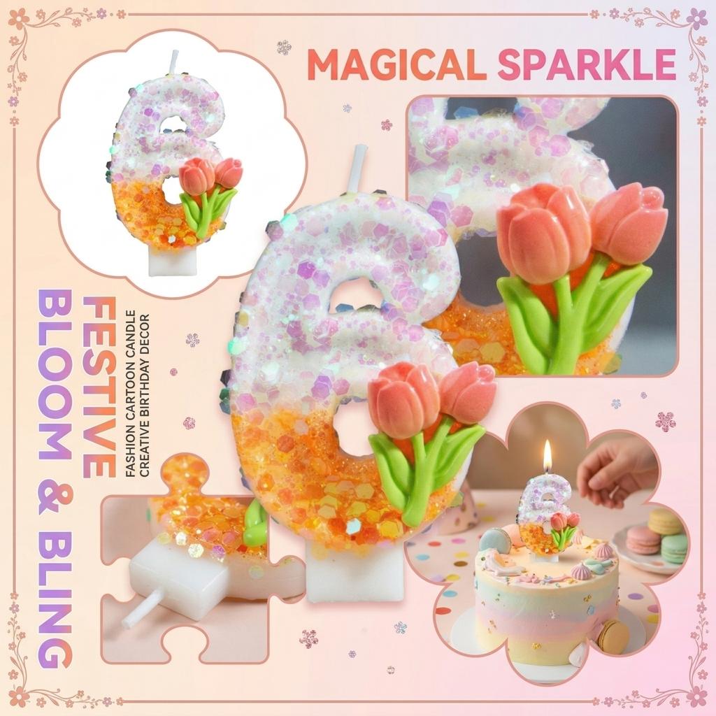 Fashion Cartoon Creative Birthday Candles Party Digital Candles