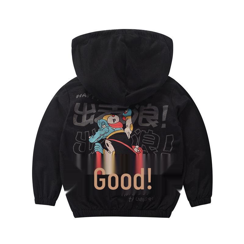Betop Kids' Korean Style Cartoon Hooded Sun Protection Jacket