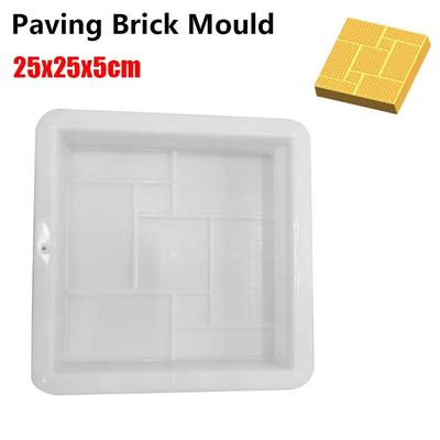 1 Peça Molde de Tijolo de Pavimentação Padrão Escama de Peixe 25x5cm Pedra de Passagem Reutilizável Pavimentadora DIY Molde de Tijolo de Caminho de Plástico