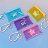 Star Sand Colorful Transparent Coin Purse Card Holder Lipstick Pouch Earphone Bag Zipper Small Wallet Keychain