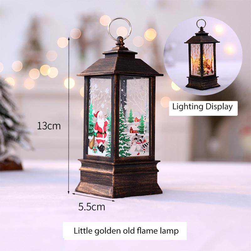Christmas Outdoor Lights Decoration Vintage Xmas Candle with LED Flame Lamp Fireless Holiday Hanging