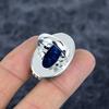 Blue Jade Gemstone Handmade 925 Sterling Silver Jewelry Ring Size 7.5 M-2797