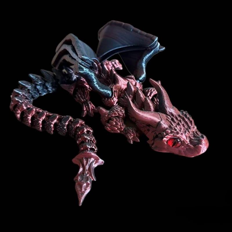 3D New Printed Wyvern Dragon With Wings Simulation Model Gift Articulated Dragons Fidget Dragons Desktop Ornaments