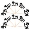 20Pcs Cupcake Toppers for Graduation Cake Decorative Picks Smooth Finish Design for Graduation Celebration Dessert Decoration