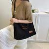 Korean Style Canvas Shoulder Bag Large Capacity Cloth Handbag Cute Corduroy Tote Bag  Women